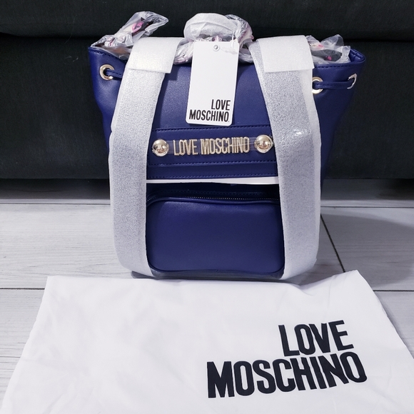 Love Moschino Blue Grain Backpack main image 9